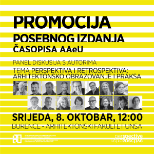 Promocija posebnog izdanja časopisa Acta Architectonica et Urbanistica (AAeU)