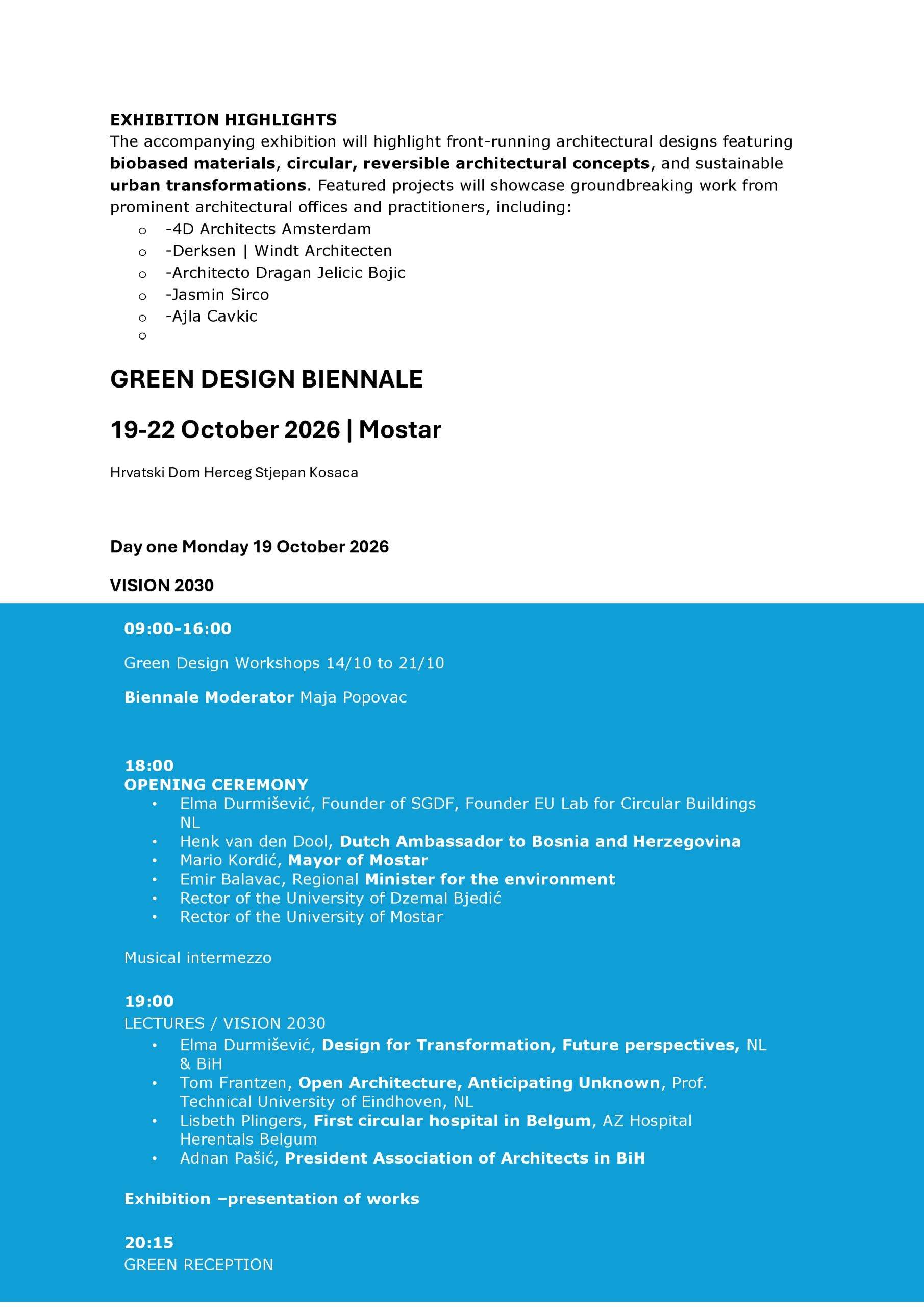 GREEN DESIGN BIENNALE 19-22 October 2026 MOSTAR v3-0003