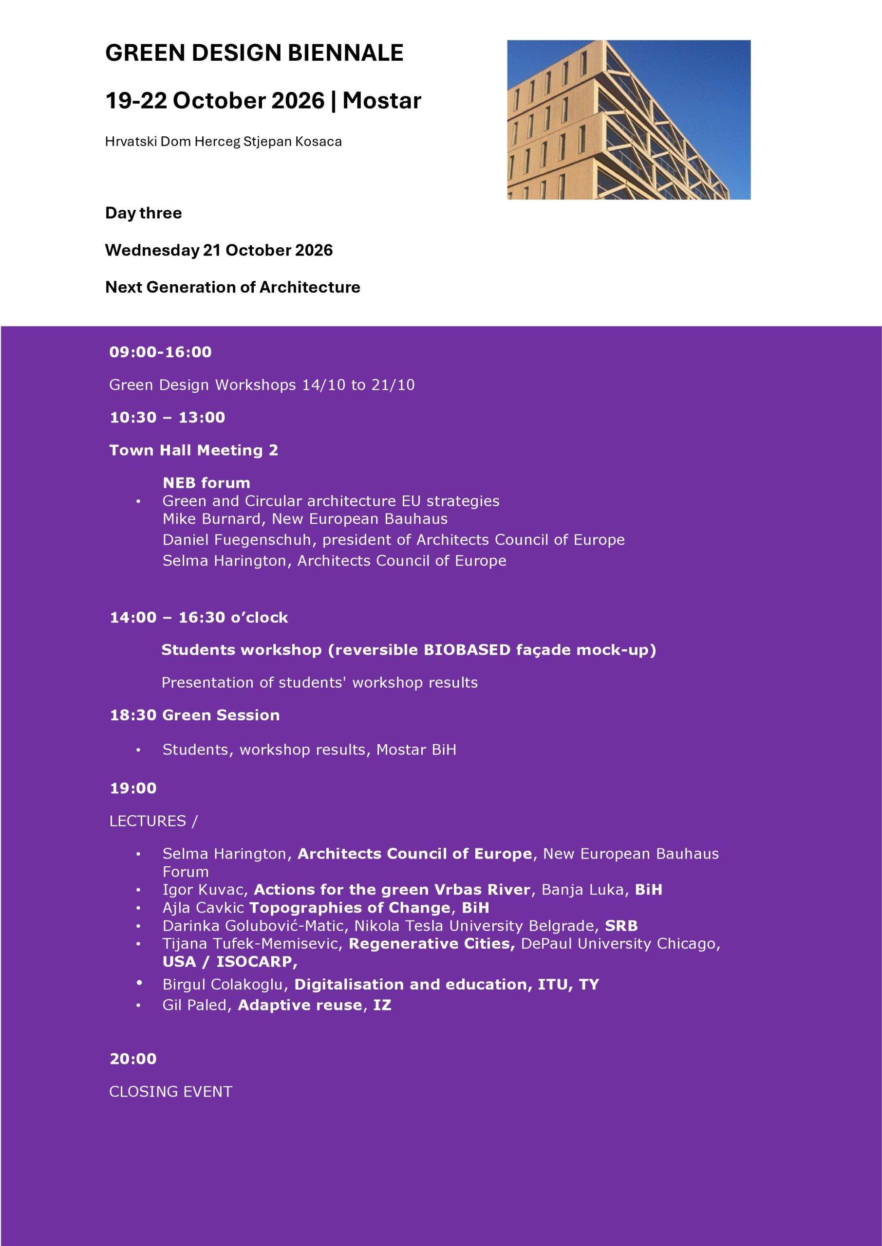 GREEN DESIGN BIENNALE 19-22 October 2026 MOSTAR v3-0005